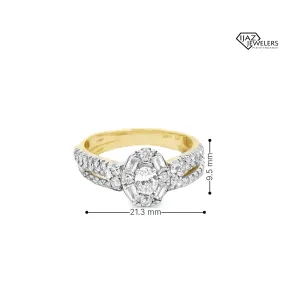 14K Gold 1.00 CTW Diamond Ladies Wedding Set