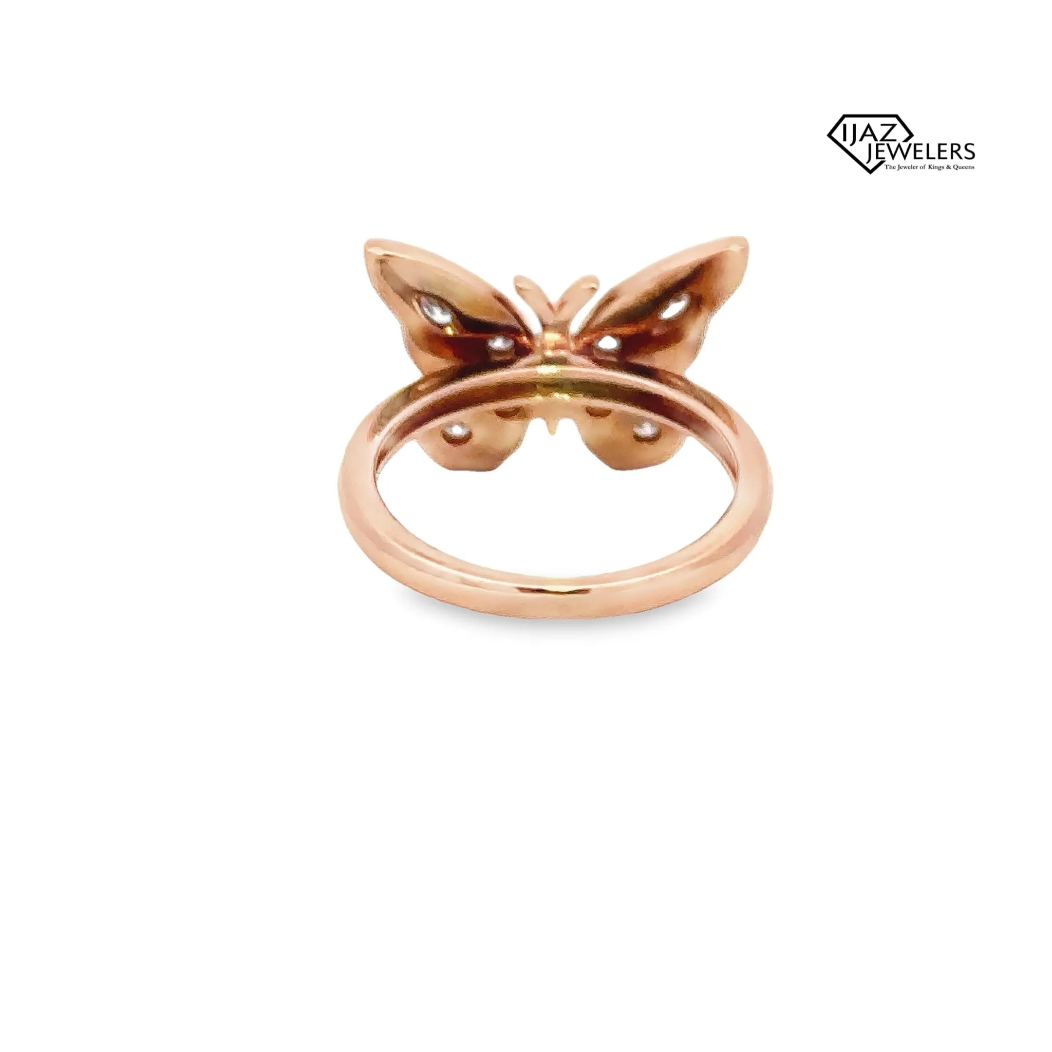 14K Rose Gold 0.38 CTW Diamond Butterfly Ring