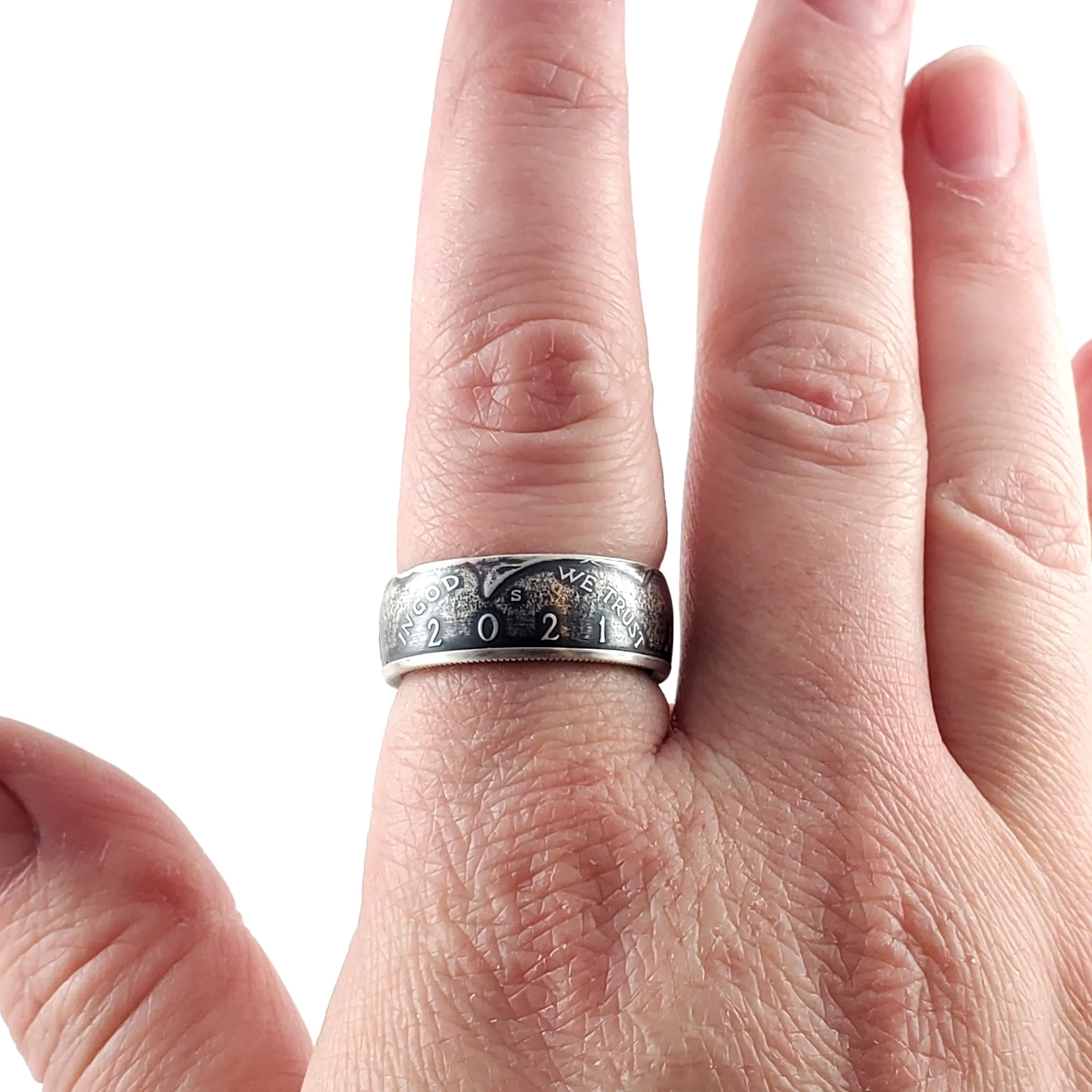 99% Fine Silver 2021 Kennedy Half Dollar Ring