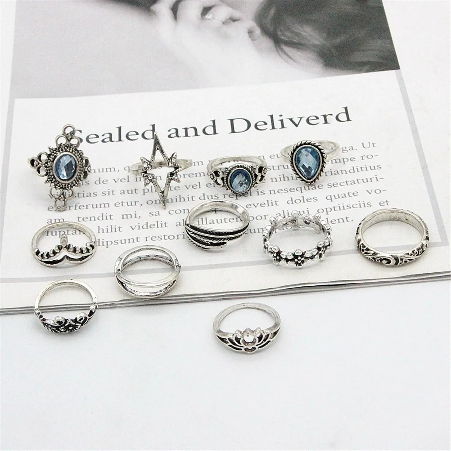Boho Gold Stackable Rings for Women Trendy Knuckle Joint Finger Knuckle Nail Ring Sets Simple Star Moon Stack Preppy Statement Rings Cute Stuff Jewelry