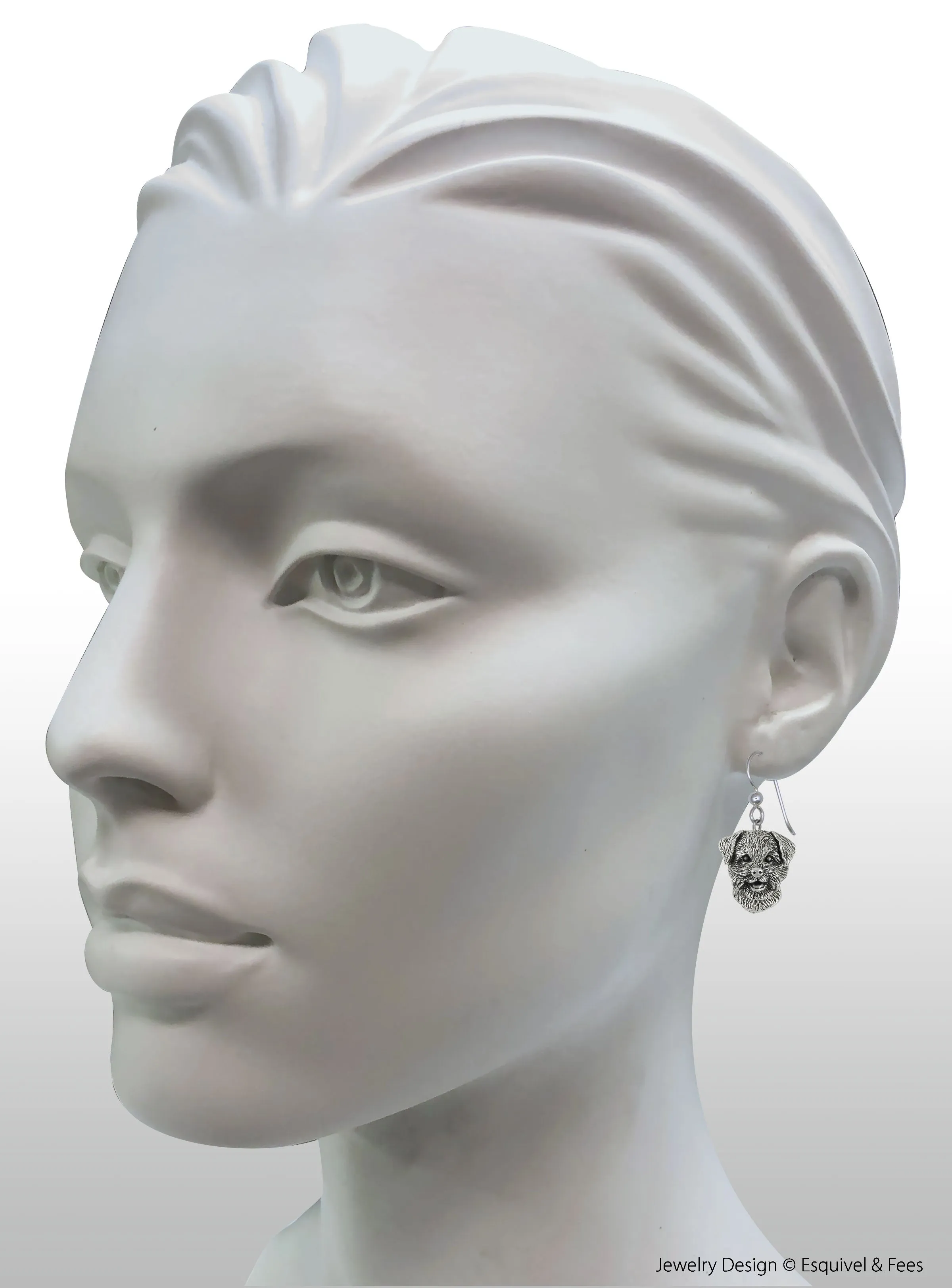 Border Terrier Jewelry Sterling Silver Handmade Border Terrier Earrings  BDT-E