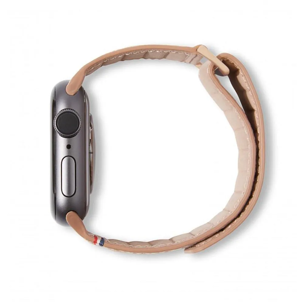 DECODED 38-41mm Leather Magnetic Traction Strap for Apple Watch Series 1-8 & SE - Pink