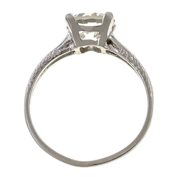Vintage Engagement Ring. RBC 1.65ct.