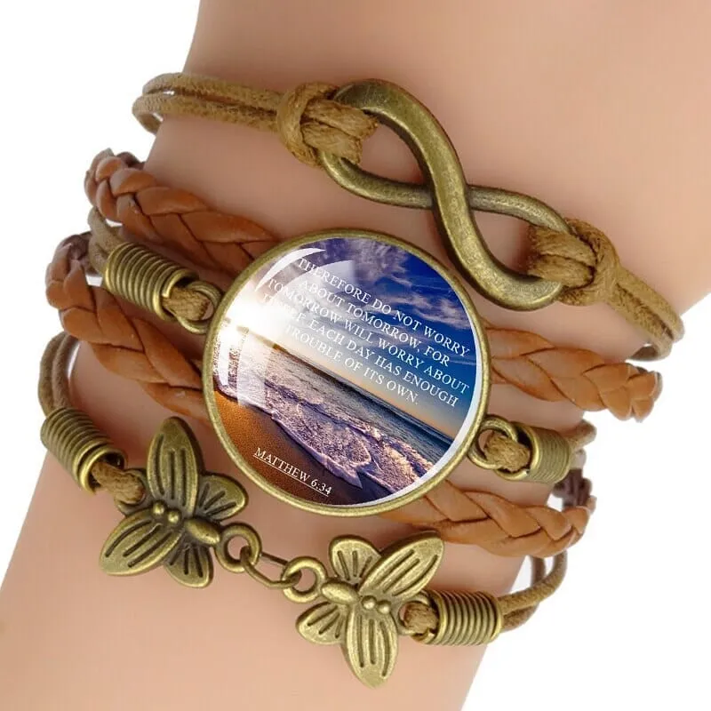 WWJD Bible Verse Rope Bracelet