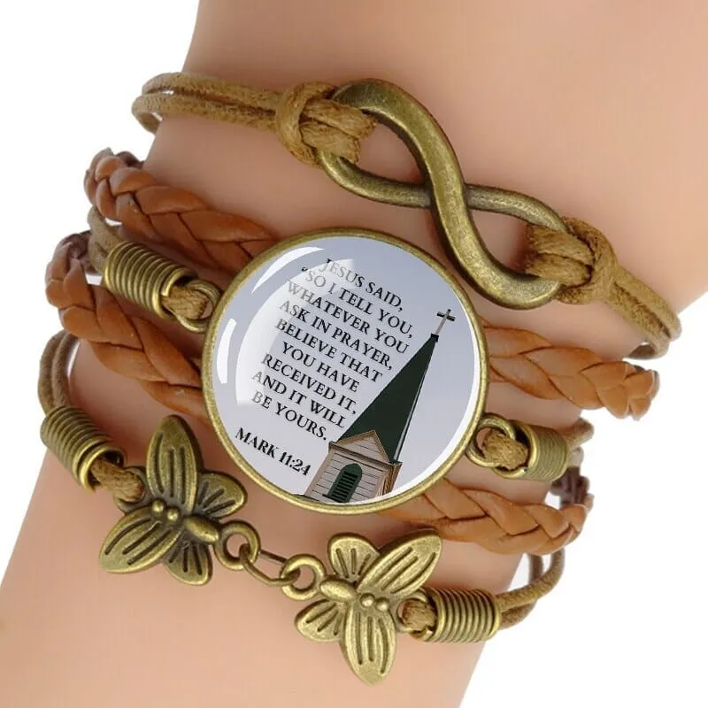 WWJD Bible Verse Rope Bracelet