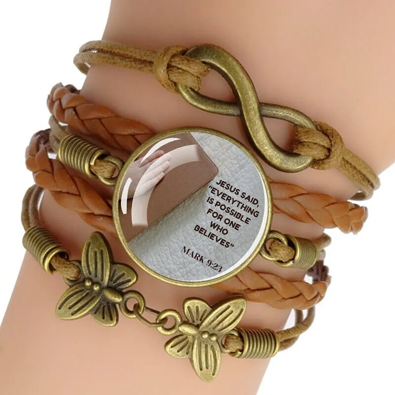 WWJD Bible Verse Rope Bracelet